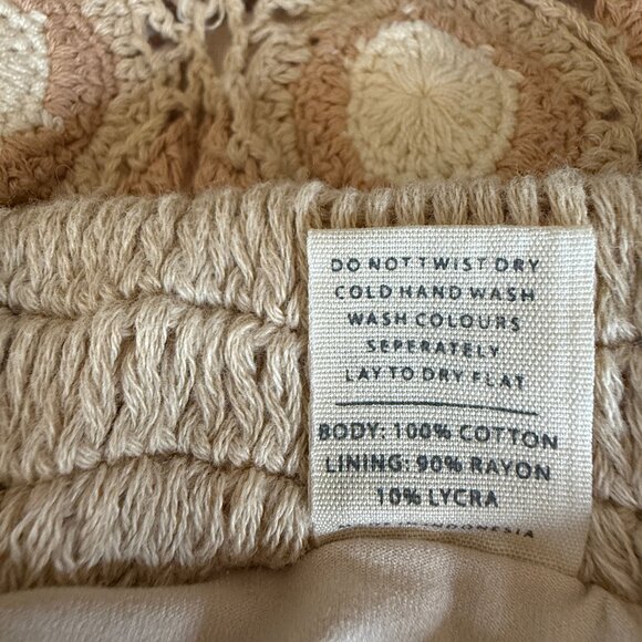 Free People x Flook Natalia Pieced Crochet Skirt Sz S - Picture 11 of 13